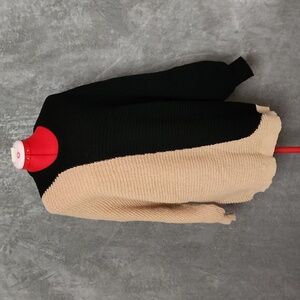 Mud pie oversized two toned knit sweater size small